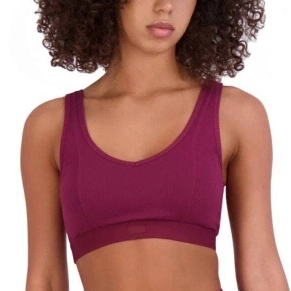 Steve Madden Burgundy Ribbed Seamless Bralette Size‎ S / #8110